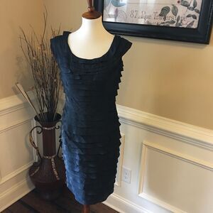 Adrianna Papell Shutter Pleat Cap Sleeve Dress 6